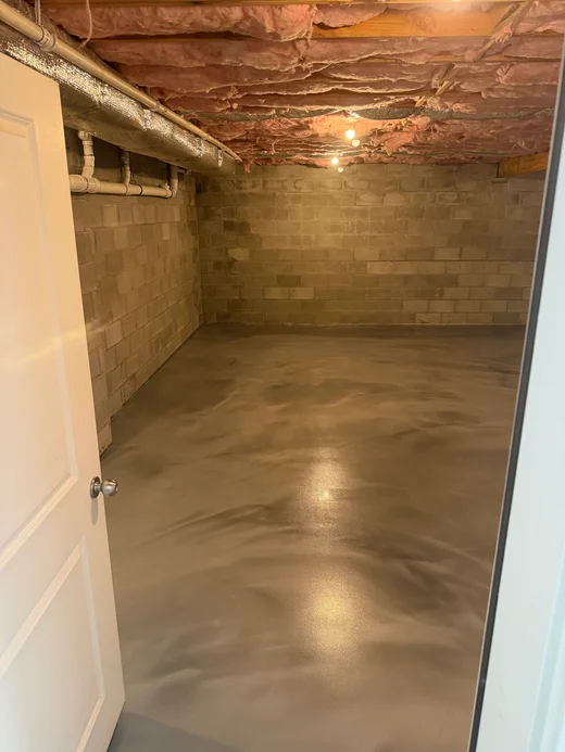 Basement Floor Coating — Finished Surface
