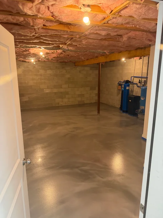Metallic Epoxy Basement Floor